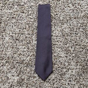 Lands' End Purple and White Checkered Tie